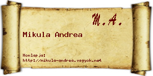 Mikula Andrea névjegykártya